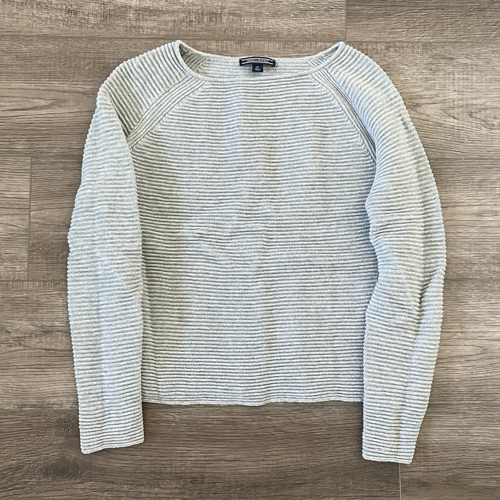 Tommy Hilfiger Gray Ribbed Sweater